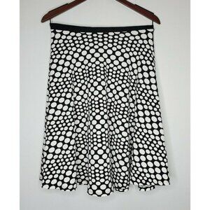 Women's Bobeau Black And White Polka Dot A-Line Flowy Skirt Size‎ XS Made in USA